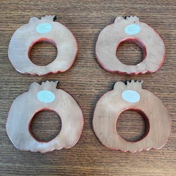 Napkin Rings Pumpkin Set of 4 Thanksgiving Fall Halloween Harvest Decor Orange - Picture 8 of 8